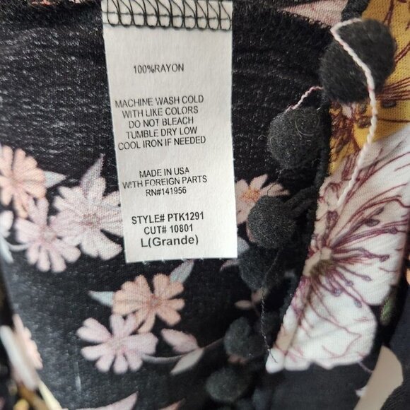 NWT Persaya Girl Alixie Open Front Woven Blouse‎ - Size large - Picture 7 of 7